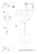 Lampa wisząca RANA 1 czarna