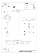 Lampa wisząca ESKOLA 110 czarna