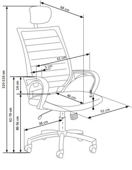 SOCKET fotel pracowniczy biało-czarny