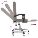 Rozkładany fotel biurowy, kolor taupe, obity tkaniną