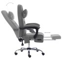 Krzesło biurowe z funkcją masażu, antracytowe, sztuczna skóra