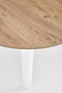 RINGO stół kolor blat dąb craft, nogi - biały (102-142x102x76 cm)