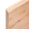 Półka, jasnobrązowa, 220x60x4 cm, lite drewno dębowe