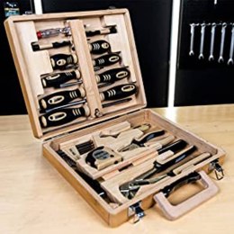 Brüder Mannesmann 24-częściowy zestaw narzędzi, bambusowa walizka
