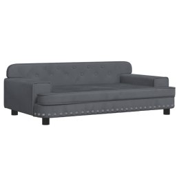 Sofa dla dzieci, ciemnoszara, 90x53x30 cm, aksamit