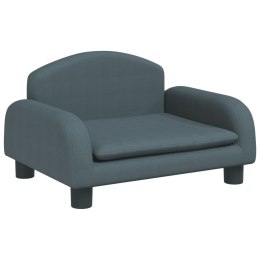 Sofa dla dzieci, ciemnoszara, 50x40x30 cm, obita tkaniną