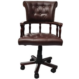 Obrotowe krzesło biurowe, brązowe