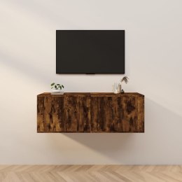 Wiszące szafki TV, 2 szt., przydymiony dąb, 57x34,5x40 cm