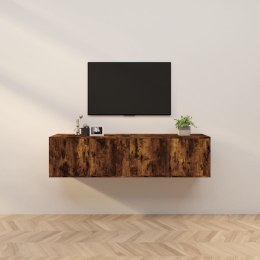 Wiszące szafki TV, 2 szt., przydymiony dąb, 80x34,5x40 cm