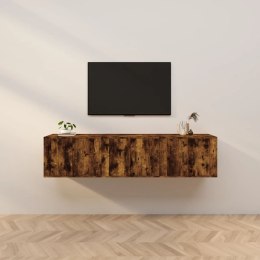 Wiszące szafki TV, 3 szt., przydymiony dąb, 57x34,5x40 cm