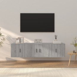 Zestaw 3 szafek TV, szary dąb sonoma, materiał drewnopochodny
