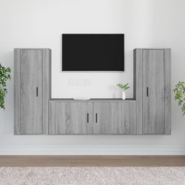 Zestaw 3 szafek TV, szary dąb sonoma, materiał drewnopochodny