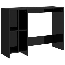 Biurko pod laptopa, czarne, wysoki połysk, 102,5 x 35 x 75 cm