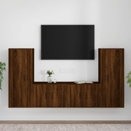 Zestaw 4 szafek TV, brązowy dąb, materiał drewnopochodny