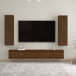 Wiszące szafki TV, 2 szt., brązowy dąb, 30,5x30x110 cm