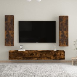 Wiszące szafki TV, 2 szt., przydymiony dąb, 30,5x30x110 cm