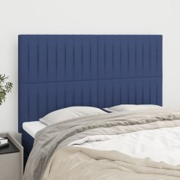 Zagłówki do łóżka, 4 szt., niebieskie, 72x5x78/88 cm, tkanina