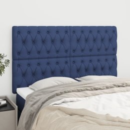 Zagłówki do łóżka, 4 szt., niebieskie, 72x7x78/88 cm, tkanina