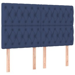 Zagłówki do łóżka, 4 szt., niebieskie, 72x7x78/88 cm, tkanina