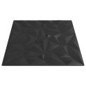 Panele ścienne, 12 szt., czarne, 50x50 cm, EPS, 3 m², ametyst