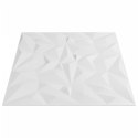 Panele ścienne, 48 szt., białe, 50x50 cm, EPS, 12 m², ametyst