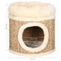 Domek dla kota z luksusową poduszką, 33 cm, trawa morska