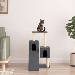 Drapak dla kota z sizalowymi słupkami, ciemnoszary, 82 cm