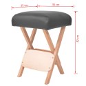 Składany stołek do masażu, grubość siedziska 12 cm, czarny