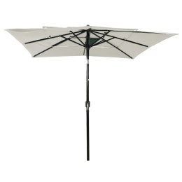3-poziomowy parasol na aluminiowym słupku, piaskowy, 2,5x2,5 m