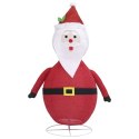 Dekoracja świąteczna, Mikołaj z LED, luksusowa tkanina, 120 cm