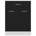 Szafka z szufladą, czarna, 60x46x81,5 cm, płyta wiórowa