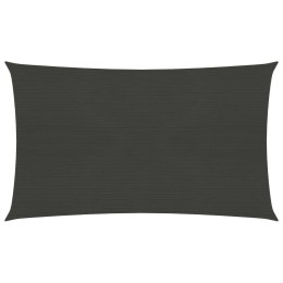 Żagiel przeciwsłoneczny, 160 g/m², antracytowy, 3x5 m, HDPE