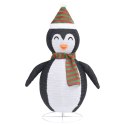 Dekoracja świąteczna, pingwin z LED, luksusowa tkanina, 120 cm