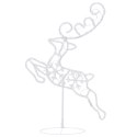 Świąteczne, lecące renifery z saniami, akryl, 260x21x87 cm