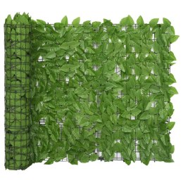 Parawan balkonowy, zielone liście, 300x100 cm