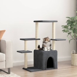 Drapak dla kota z sizalowymi słupkami, ciemnoszary, 97,5 cm