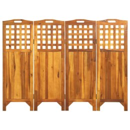 Parawan 4-panelowy, 161x2x120 cm, lite drewno akacjowe