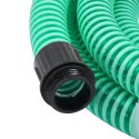 Wąż ssący z mosiężnymi złączami, zielony, 1,1" 20 m, PVC
