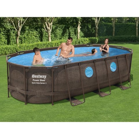 Bestway Basen owalny Power Steel Swim Vista Series, 549x274x122 cm