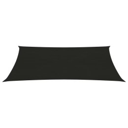 Żagiel przeciwsłoneczny, 160 g/m², czarny, 2,5x4,5 m, HDPE