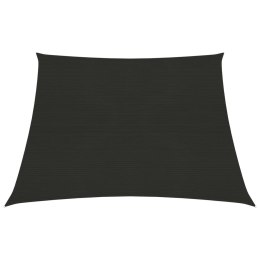 Żagiel przeciwsłoneczny, 160 g/m², czarny, 3/4x3 m, HDPE