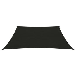 Żagiel przeciwsłoneczny, 160 g/m², czarny, 3/4x3 m, HDPE