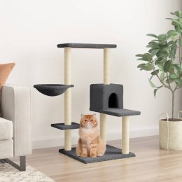 Drapak dla kota z sizalowymi słupkami, ciemnoszary, 95 cm
