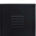 Metalowa szafa w industrialnym stylu, 67 x 35 x 107 cm, czarna