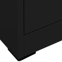 Szafka kartotekowa, czarna, 46x62x72,5 cm, stalowa