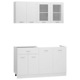4-cz. zestaw szafek kuchennych, biały, płyta wiórowa