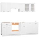 8-cz. zestaw szafek kuchennych, biały, materiał drewnopochodny