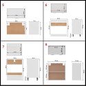 8-cz. zestaw szafek kuchennych, biały, materiał drewnopochodny