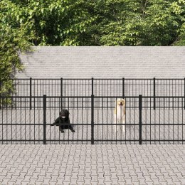 Kojec zewnętrzny dla psa, stalowy, 37,64 m²