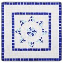 3-cz. mozaikowy zestaw mebli bistro, niebiesko-biały, ceramika